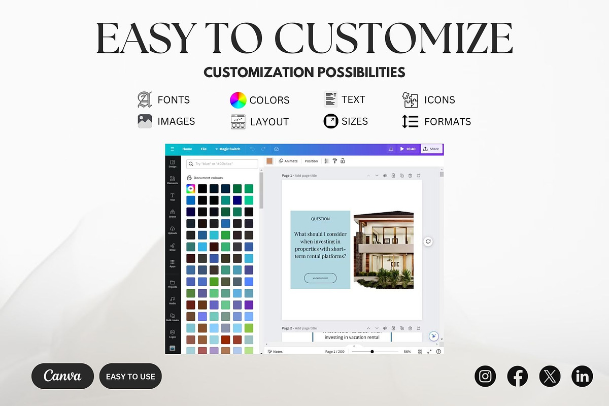 450 Real Estate Question Canva, a Social Media Template by Studioxhq (Photo 4 of 6)