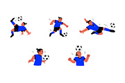 Character Football Man Vol 1, a Sport Illustration by SLAB! Design (Thumbnail 3 of 3)