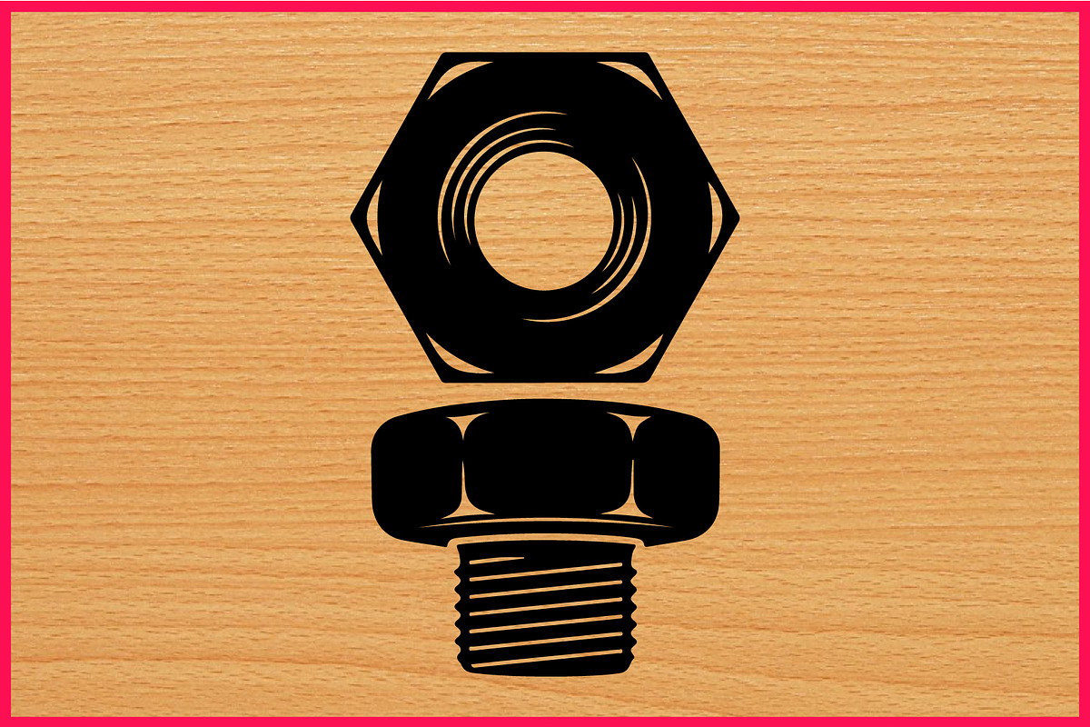30 Bolt Screw Silhouette Vector Set, an Illustration by Gaye Art (Photo 3 of 4)