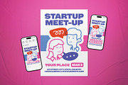 Startup Meet Up Event Flyer Set, a Flyer Template by The Good Store (Thumbnail 1 of 2)