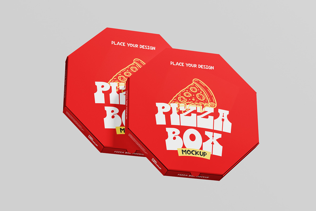 Pizza Box Mockup, a Packaging Mockup by Budogol Studio (Photo 2 of 4)
