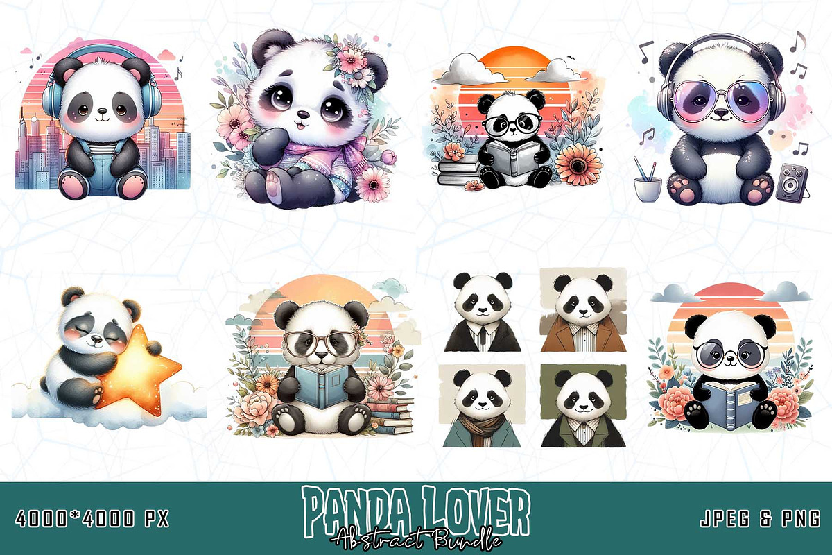 20 Groovy Panda T-shirt Bundle, an Object Illustration by Sofia's Fashion (Photo 3 of 3)