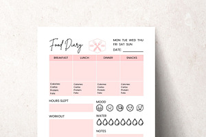 Daily Food Diary, Meal Planner