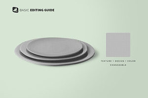 Stacked Ceramic Plate Mockup