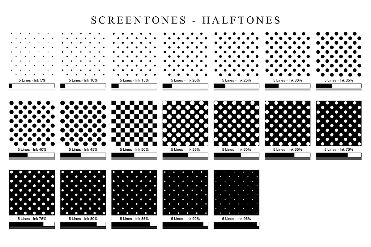 Screentones Collection 1 - Halftones, a Background Graphic by Honnum Graphic Art (Photo 7 of 11)