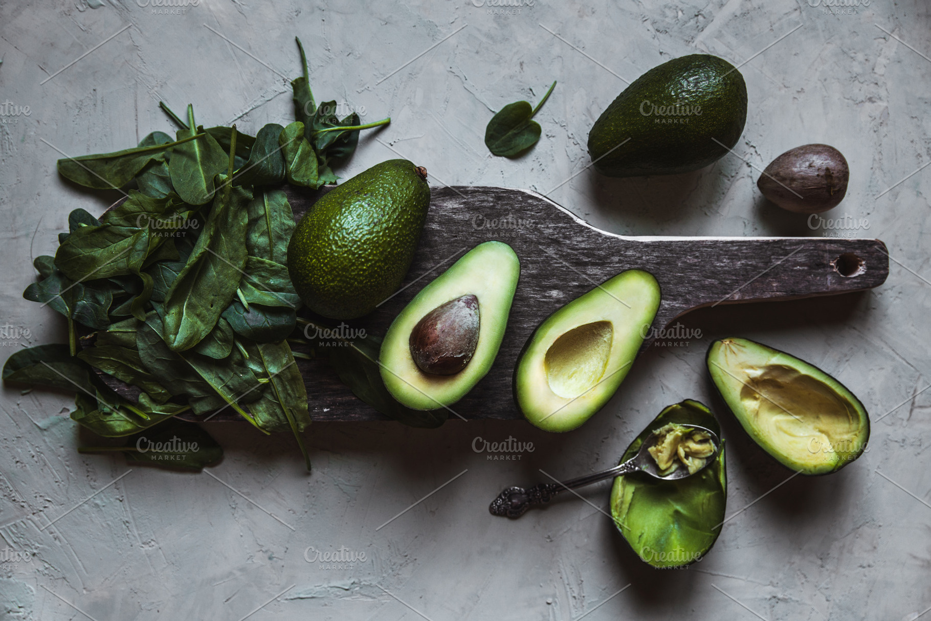 Avocado food on the table stock photo containing background and tree, a Food & Drink Photo by OS