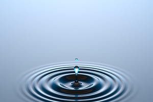 Water drop falling on water featuring water, drop, and ripple