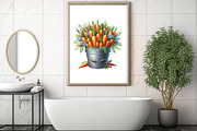 Watercolor Carrot in Basket Clipart, a Seasonal Illustration by Craft Nest (Thumbnail 6 of 6)