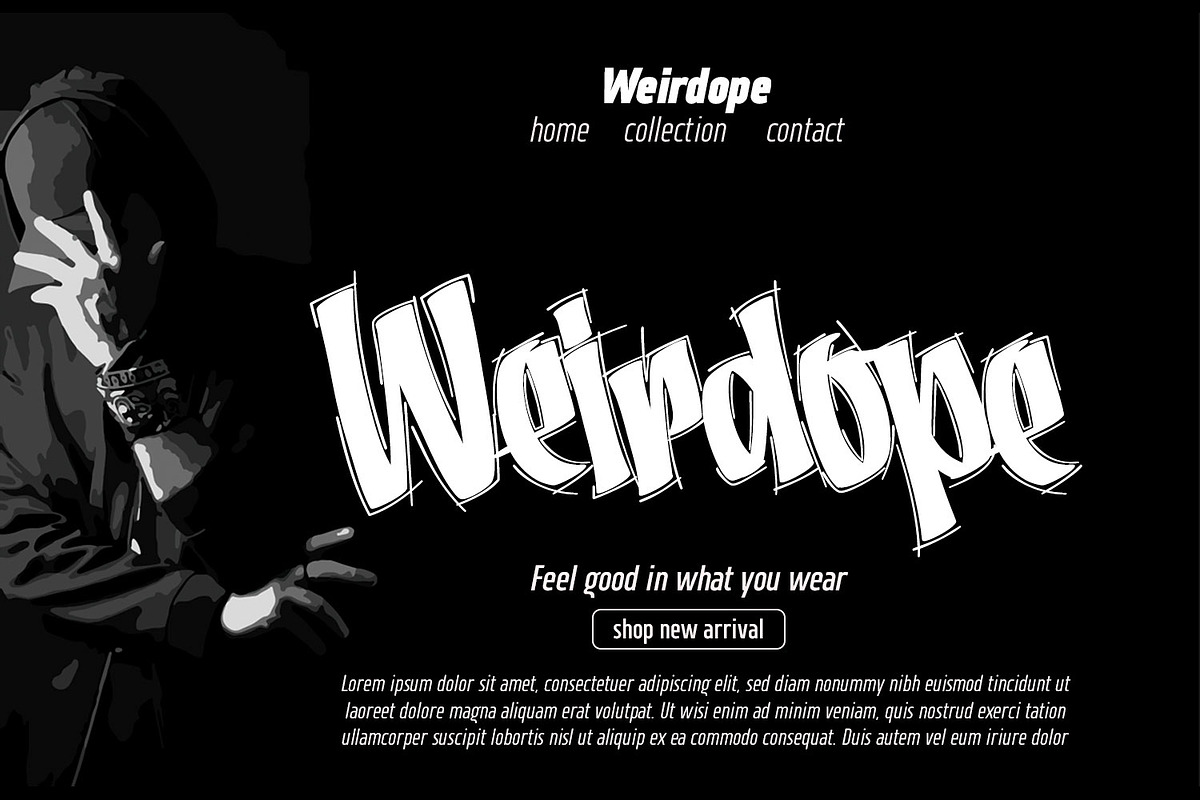 Shizzle - Graffiti Typeface, a Blackletter Font by Ridha-38.lineart (Photo 5 of 11)