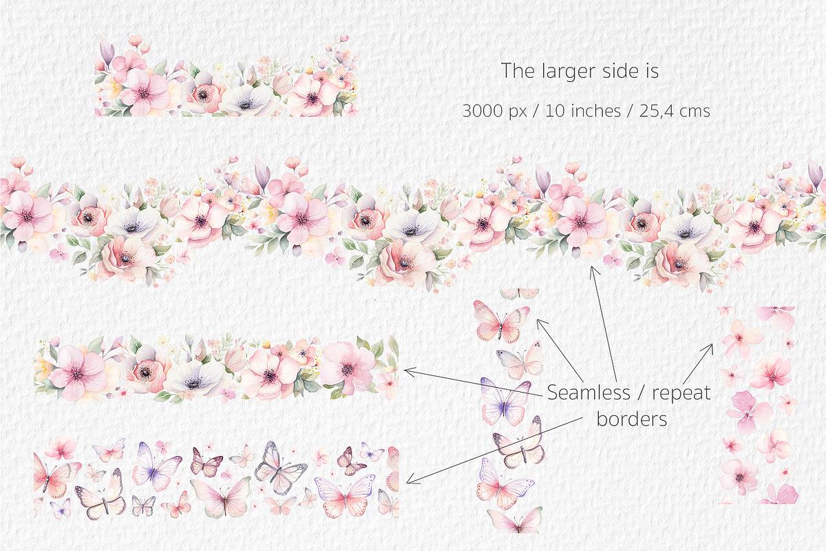 Watercolour Butterflies and Flowers, an Illustration by Lemon design (Photo 8 of 17)