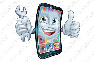 Mobile Phone Repair Spanner Thumbs, a Technology Illustration by Christos Georghiou