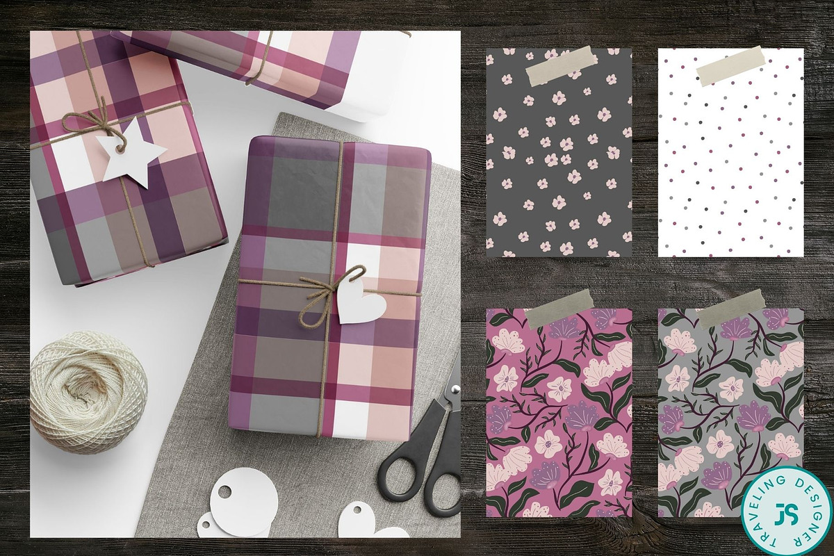 Floral Vintage Botanical Pattern Set, a Pattern Graphic by Traveling Designer (Photo 6 of 7)