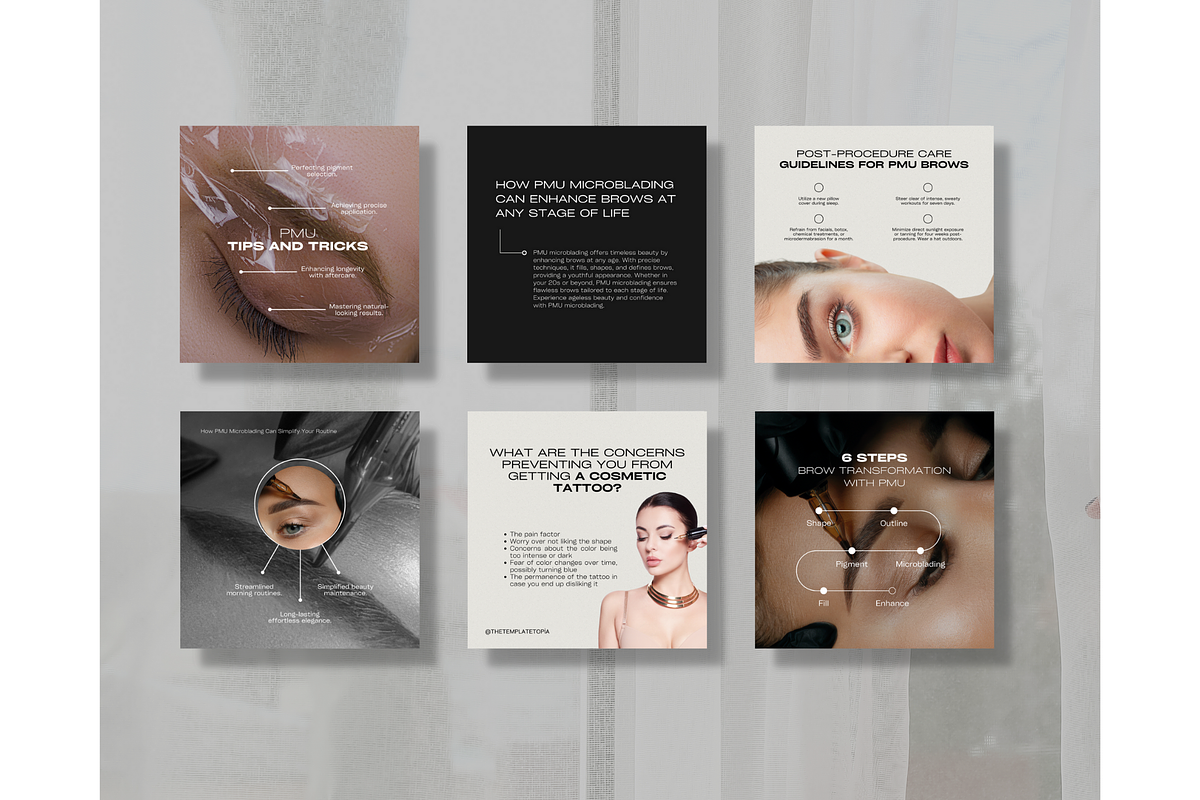 PMU & Microblading Template - Canva, a Social Media Template by TheTemplateTopia (Photo 2 of 10)
