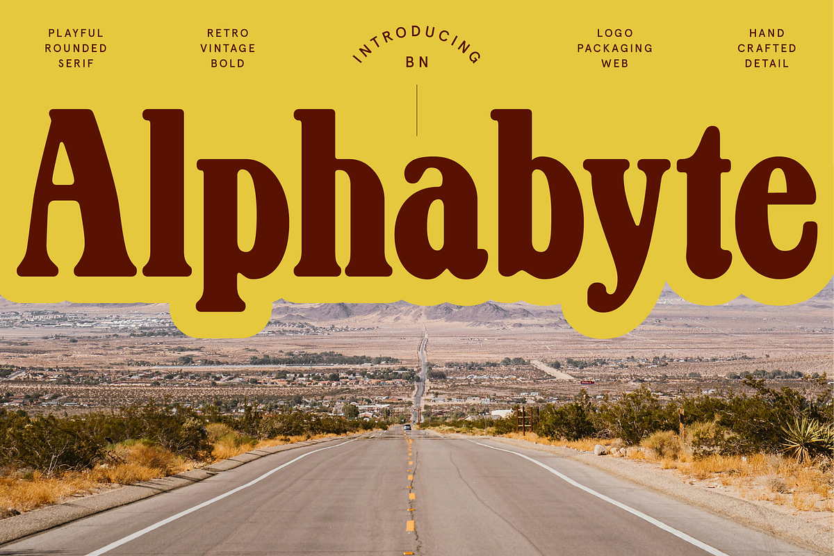 BN Alphabyte, a Serif Font by Bnick (Photo 1 of 14)