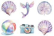 Beach Summer Pastel Clipart PNG, an Illustration by SinaCreation (Thumbnail 4 of 5)