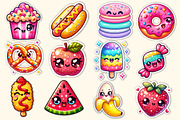 Kawaii Glitter Food Clipart Bundle, an Illustration by Dream Creation (Thumbnail 6 of 6)