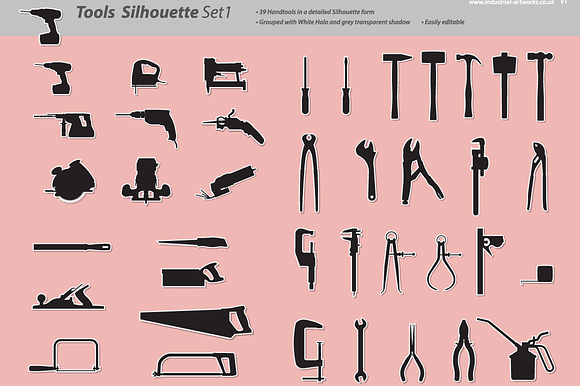 Tools Silhouettes Set 1