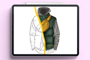 Procreate clothes for men stamps, a Brush Add-On by KsTumanova (Thumbnail 2 of 3)