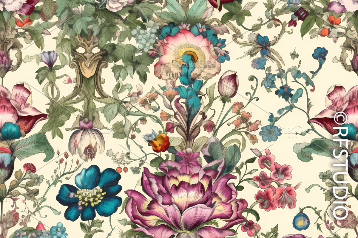 WHISPERMYST GARDEN. Seamless Bundle, a Texture Illustration by RefinedFantasyStudio (Photo 10 of 10)