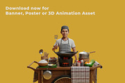 3D UMKM Indonesia Set, a Characters & Person 3D Model by Dimas Rizki Pratama (Thumbnail 3 of 3)