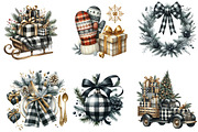 Luxury Plaid Black and White Christm, an Illustration by DreamArtGraphic (Thumbnail 5 of 5)