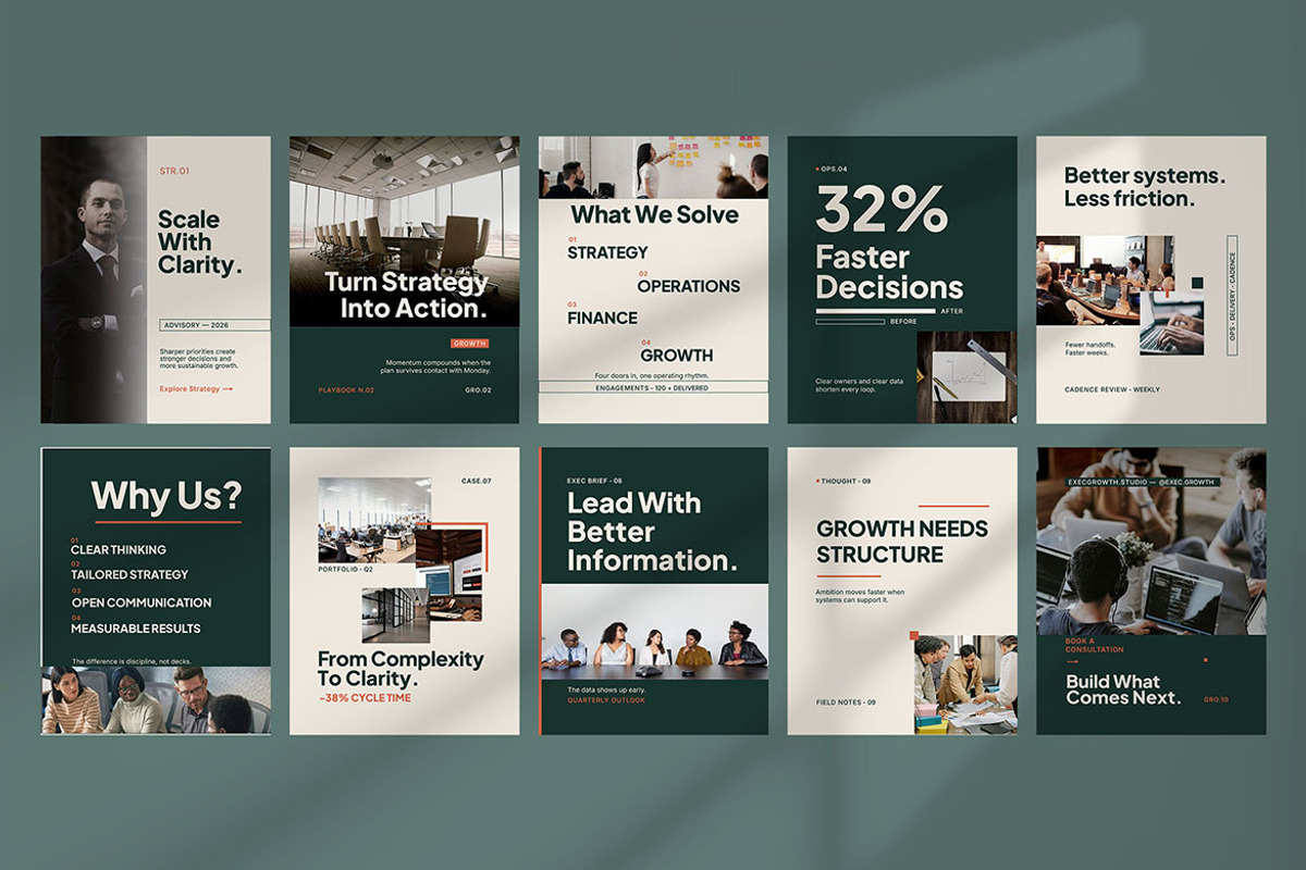 Business Advisory Social Media, a Social Media Template by Pitchlook.Studio (Photo 2 of 3)