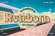Ruteborn a playful retro font, a Serif Font by Javatype Studio (Thumbnail 1 of 8)