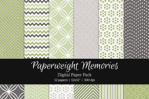 Patterned Paper - Leaves & Stones preview 2