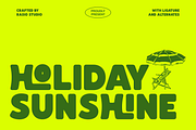 Holiday Sunshine Bold Sans Font, a Sans Serif Font by Rasio Studio (Thumbnail 1 of 8)