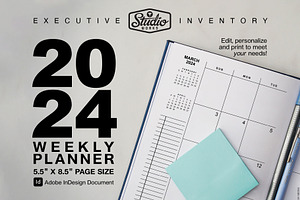 2024 Weekly Planner For InDesign