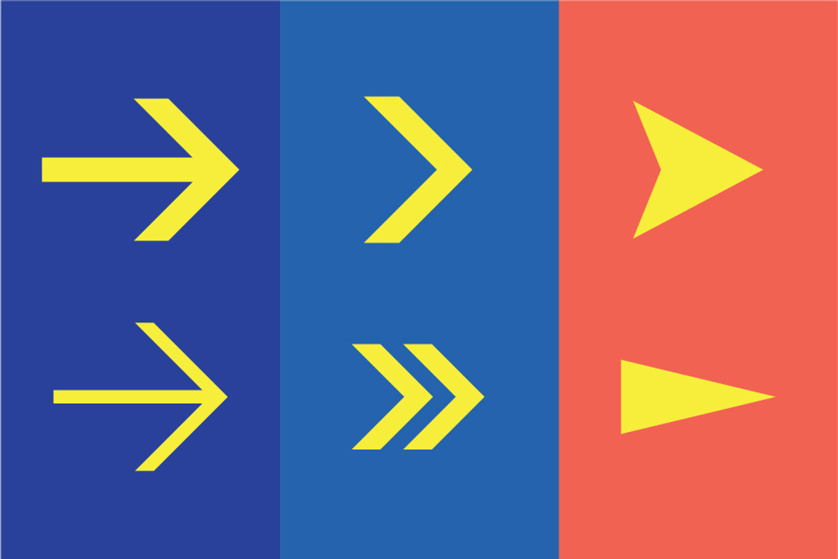 Wayfinder arrows corporate malls, a Graphic by Logoworks