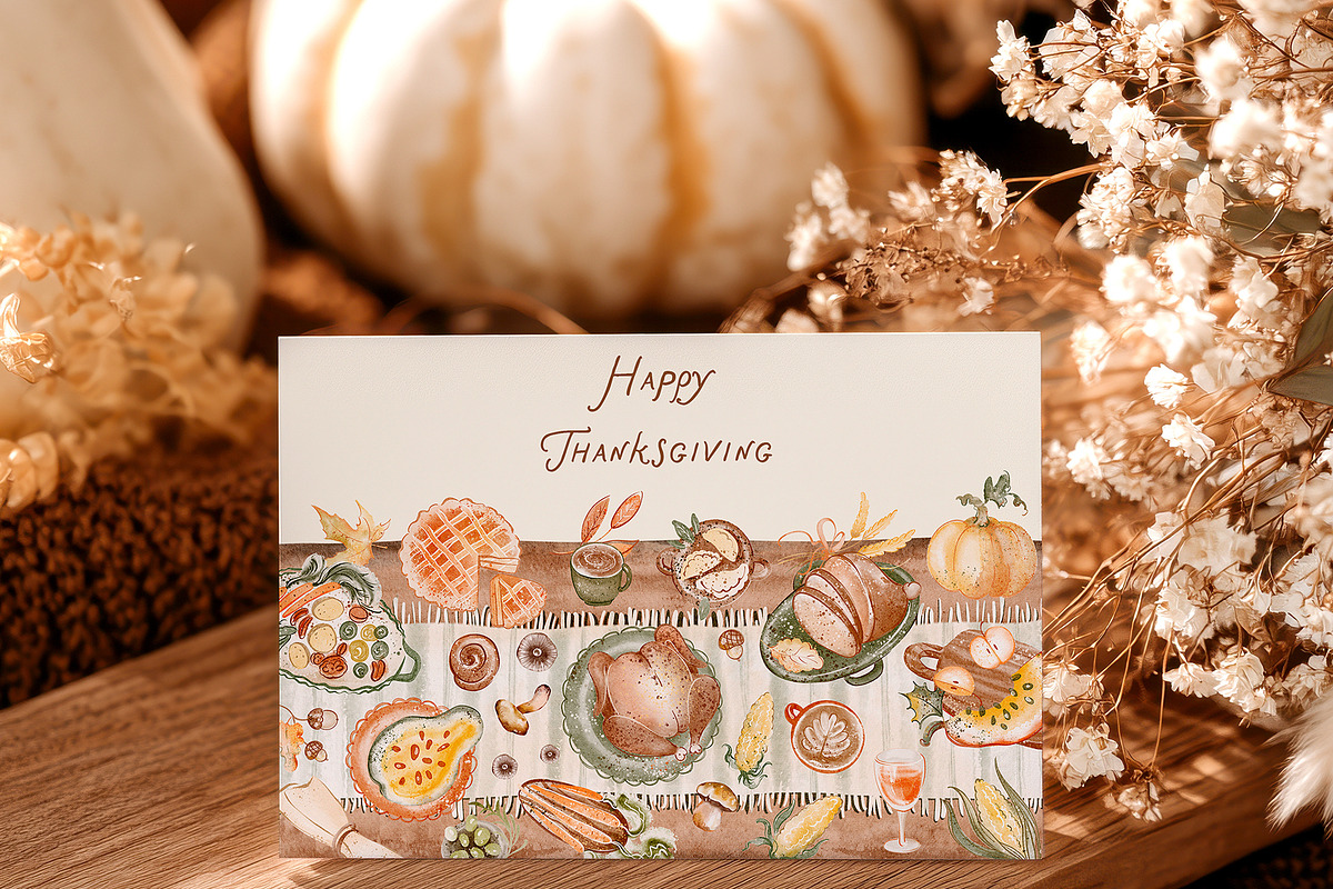 Thanksgiving Watercolor Collection, an Object Graphic by LenArt (Photo 13 of 14)