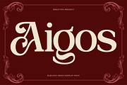Aigos - Elegant Serif Display Font, a Serif Font by Pekotype (Thumbnail 1 of 15)