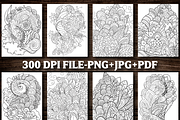 160 Zentangle Pattern Coloring Pages, an Object Illustration by Design Station (Thumbnail 3 of 4)