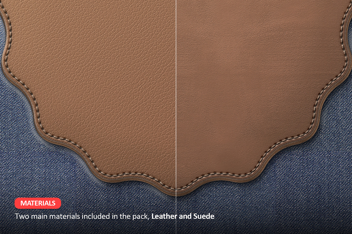 Leather Badge Photoshop Actions, an Action Add-On by Blacknull (Photo 4 of 12)