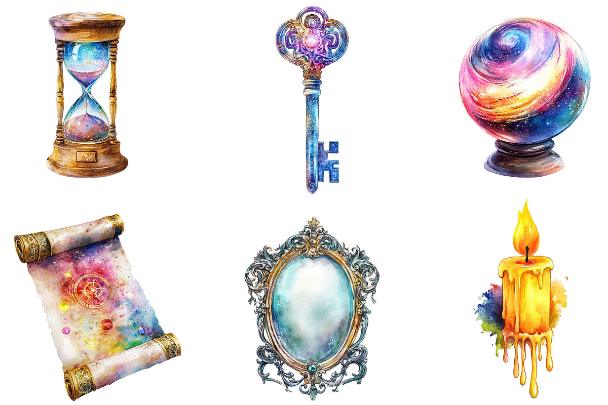 Watercolor Magic Class Clipart, an Illustration by Designking (Photo 2 of 4)
