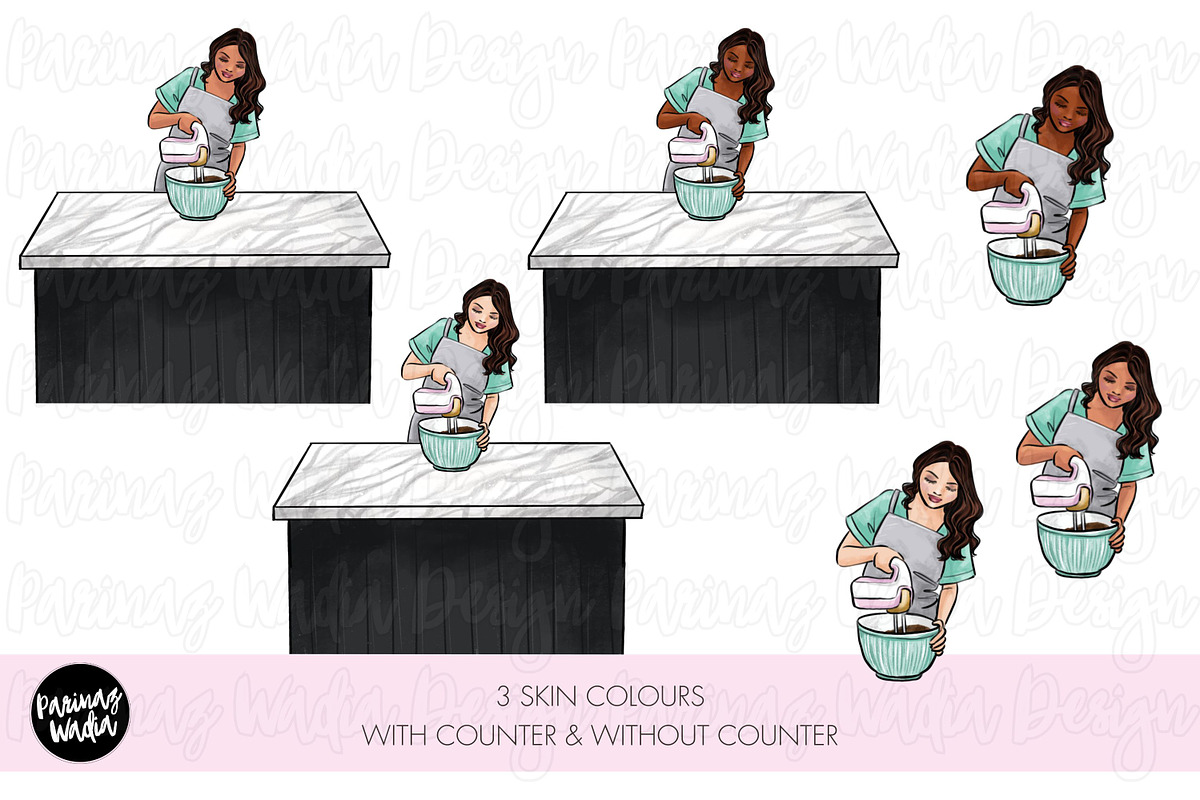 Home baker clipart bundle, a Food Illustration by Parinaz Wadia Design (Photo 3 of 9)