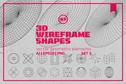 3D Wireframe Shapes | set 3, an Object Graphic by MaximGertsen (Thumbnail 1 of 7)