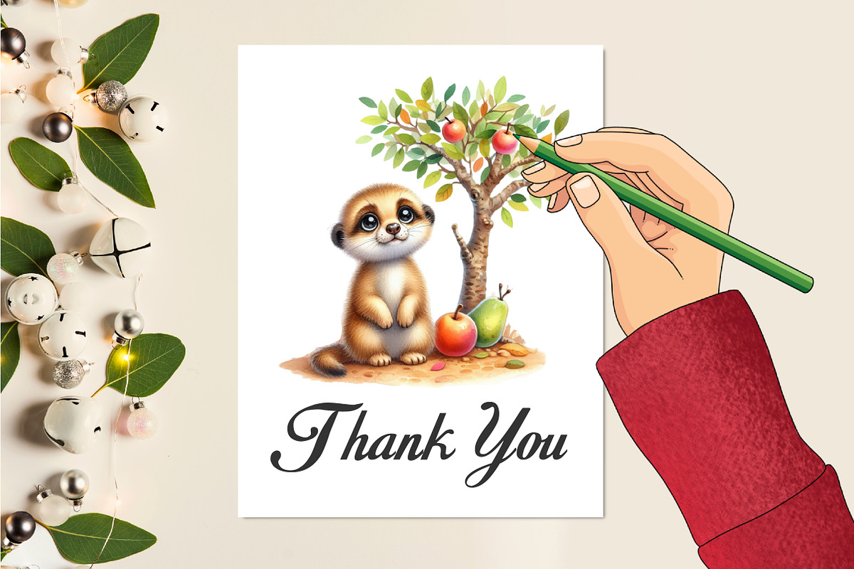 Watercolor Cute Meerkat Clipart, an Illustration by CraftArtStudio (Photo 5 of 5)