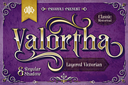 Valortha - Classic Victorian, a Serif Font by Burntilldead (Thumbnail 1 of 11)