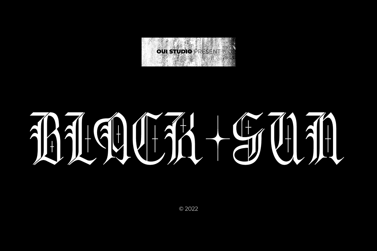 Intro Offer 50% Black Sun, a Blackletter Font by Oui Studio (Photo 1 of 10)