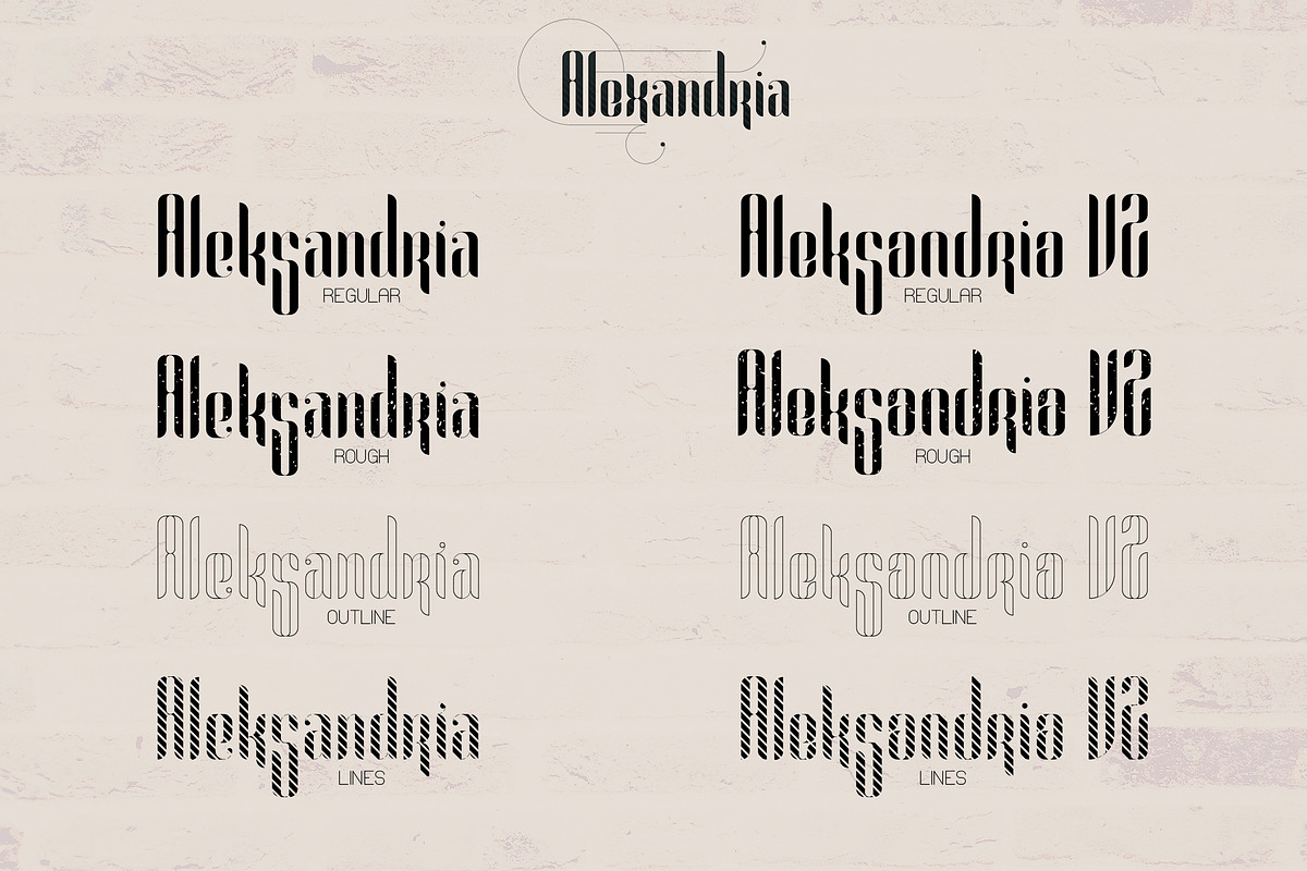 Alexandria Font Family + Bonus -70% preview 2