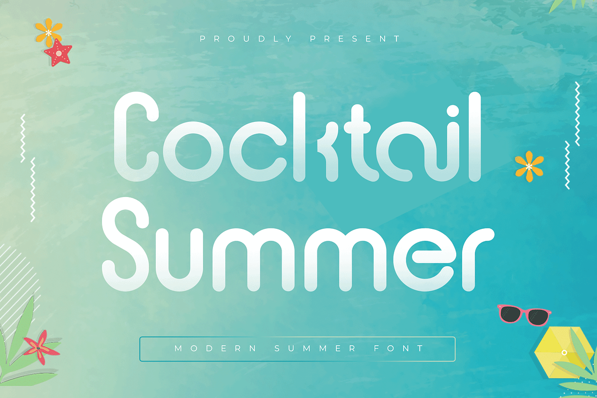Cocktail Summer – Modern Summer Font, a Sans Serif Font by overlaytemplates (Photo 1 of 5)