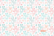Dogs and Cats Pattern, a Pattern Graphic by AllNikArt (Thumbnail 3 of 4)