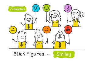 Stick Figures - Smiley