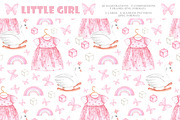 Little girl watercolor set. Nursery, a Person Illustration by SabinaWatercolorArt (Thumbnail 15 of 15)