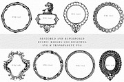 Badges and Rosettes Rustic Clipart, a Decorative Illustration by Century Library (Thumbnail 6 of 9)