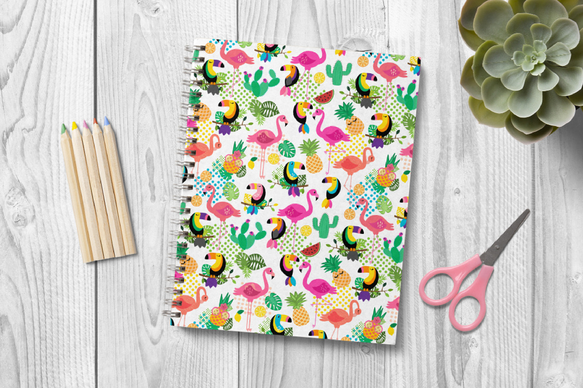 Tropical Patterns and Digital Papers, a Pattern Graphic by PinkPueblo (Photo 3 of 3)
