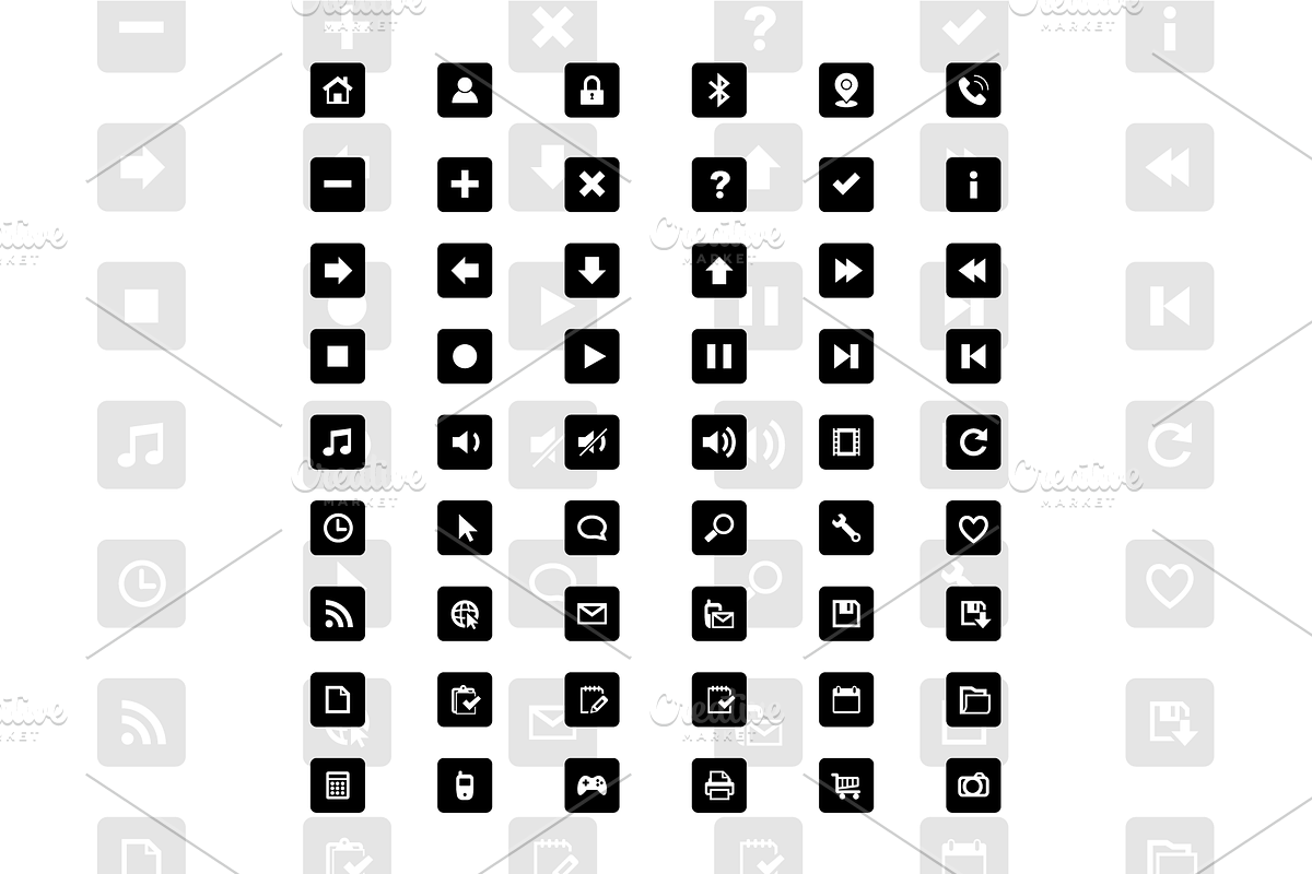 Mobile interface fill and line icons, a Solid Icon by Nazim's Shop (Photo 2 of 9)