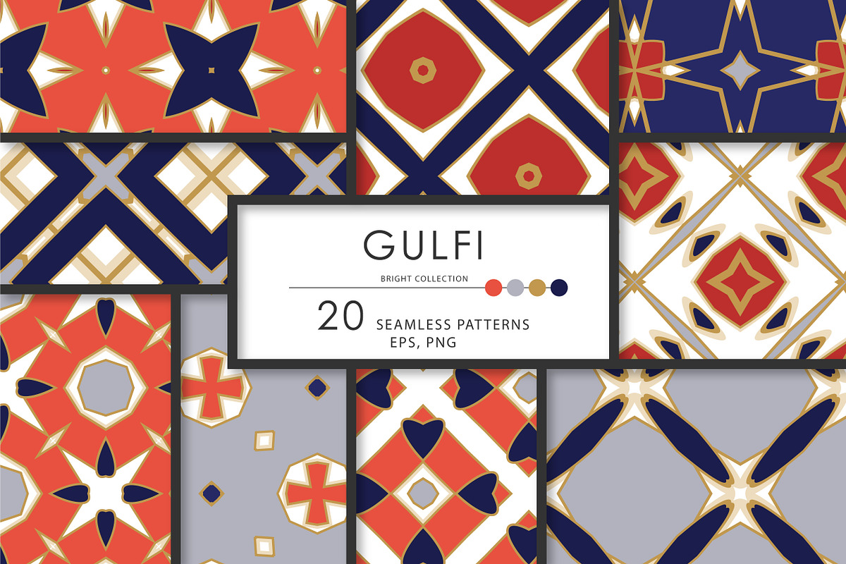 GULFI geometric seamless patterns., a Pattern Graphic by Peolla (Photo 1 of 9)